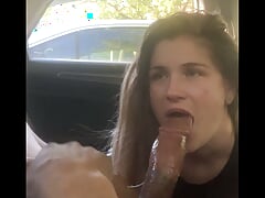 POV sloppy bj in Walmart parking lot middle of the day